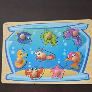 Colorful Ocean Animal Wooden Puzzle
